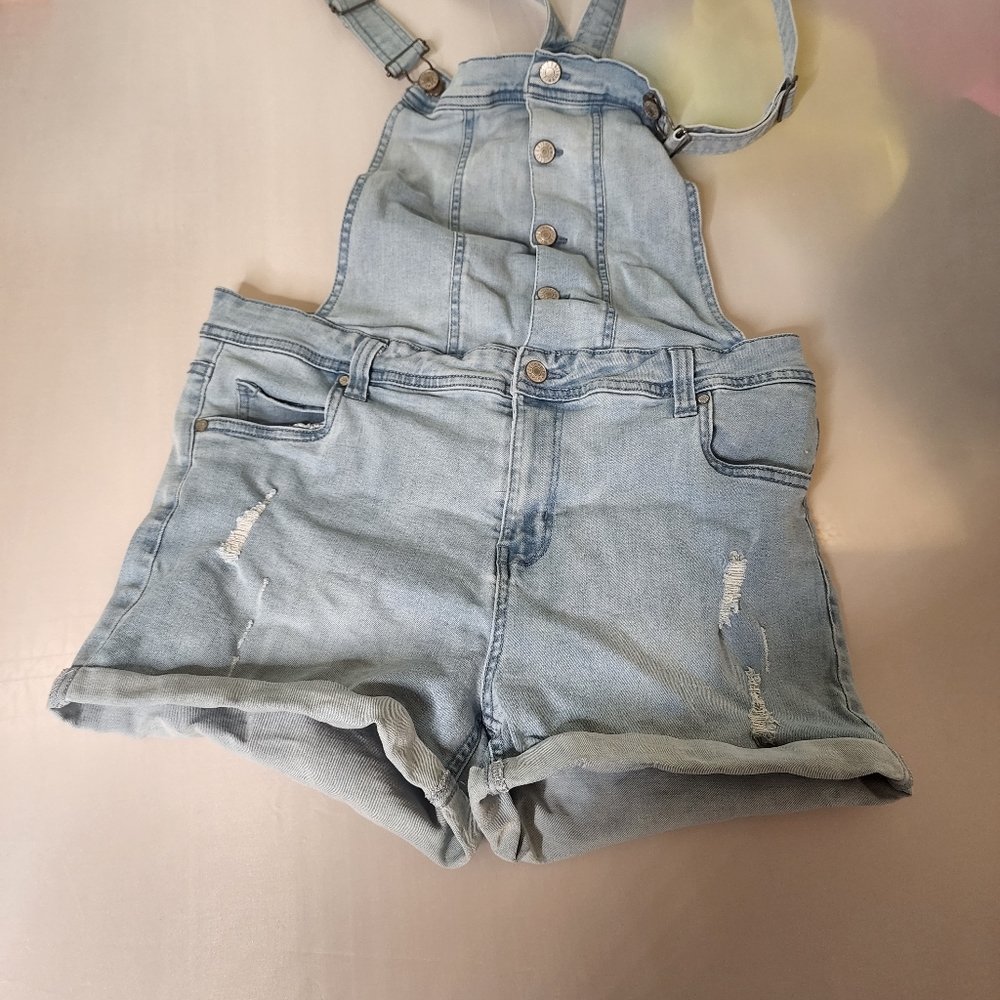 Celebrity Pink denim shortalls L